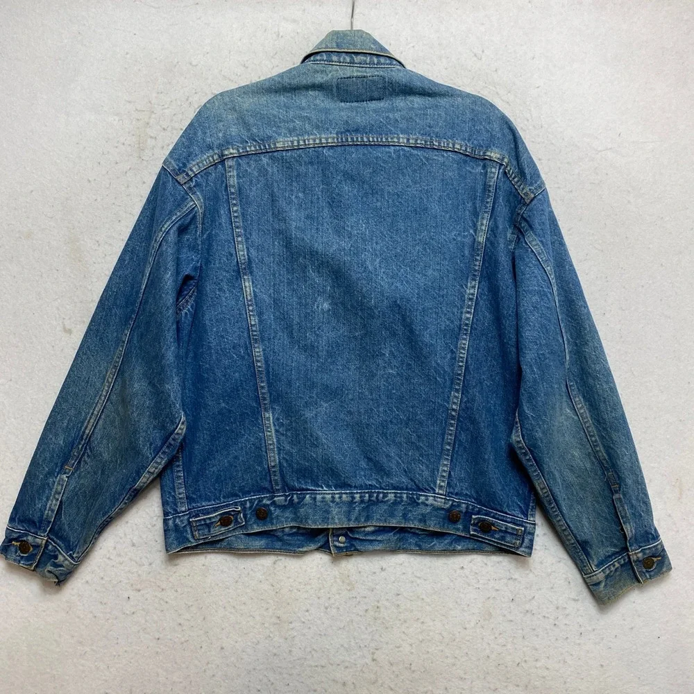 Levi's Denim Trucker Jacket Mens Large Blue Vintage 90s Made in USA 70507-0214 - Picture 11 of 12